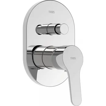 Vodovodní baterie Tres BASE-TRES Vestavěná jednopáková baterie (dvoucestná), chrom, 21518001