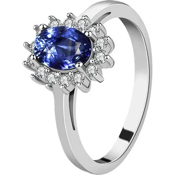 Prsten Elenys stříbrný rhodiovaný prsten Safírová elegance Velikost: 9 (EU: 59-60)