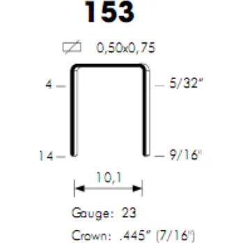 Spona do sešívačky Sponky 153 / 6mm do sponkovačky PARKSIDE PAT 12 B2