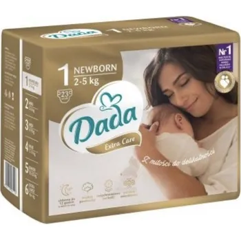 jednorázová plena DADA Extra Care, jednorázové pleny, vel.:1, 2-5kg 23ks