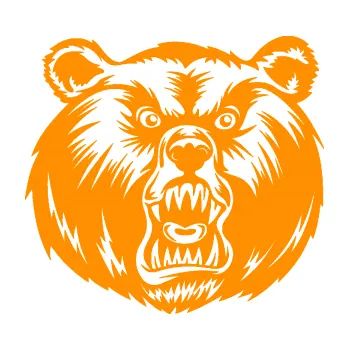 Samolepící dekorace Medvěd 005 pravá (06 - oranžová) SAMOLEPKA NA AUTO, NÁLEPKA, FÓLIE, POLEP, TUNING, VLASTNÍ TEXT, TISK, AUTOSAMOLEPKY.cz, POLEPY, OBRÁZEK, LOGO, 3D STICKERS