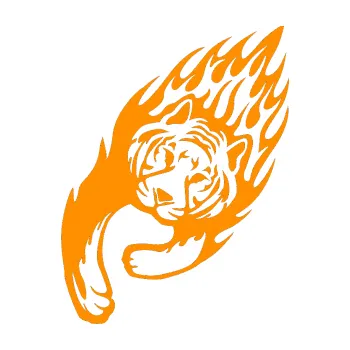 Samolepicí dekorace na vozidlo Animal flames 015 levá tygr (06 - oranžová) SAMOLEPKA NA AUTO, NÁLEPKA, FÓLIE, POLEP, TUNING, VLASTNÍ TEXT, TISK, AUTOSAMOLEPKY.cz, POLEPY, OBRÁZEK, LOGO, 3D STICKERS