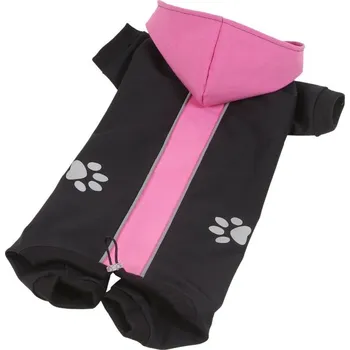 Obleček pro psa I love pets O´LALA PETS,Kombinéza Softshell dvoubarevná - růžová/černá XS