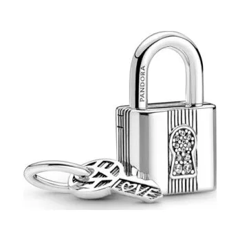 Přívěsek Visací přívěsek PANDORA Visací zámek s klíčem 790088C01