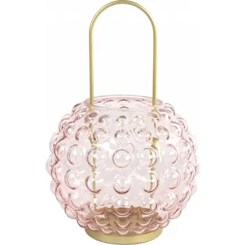 Svícen Skleněný svícen Perly rosa