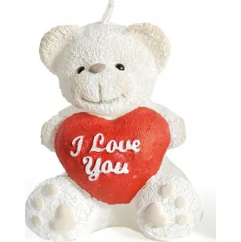 Nohel Garden Svíčka MEDVÍDEK valentýnská 11cm