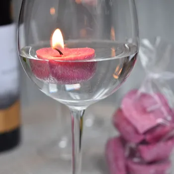 Svíčka Supeko plovoucí svíčky srdce bordo 6 ks