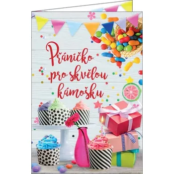 Blahopřání do obálky PŘÁNÍČKO PRO SKVĚLOU KÁMOŠKU (BOB-2247K)