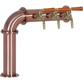 Příslušenství pro výčepní zařízení Varia-Plus Výčepní stojan L3 měděný komplet kohouty kulové ROYAL medailony LED čelní přímé dochlazení kohoutů