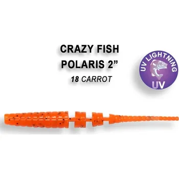 Umělá nástraha Crazy Fish gumová nástraha Polaris 5.4cm - Carrot