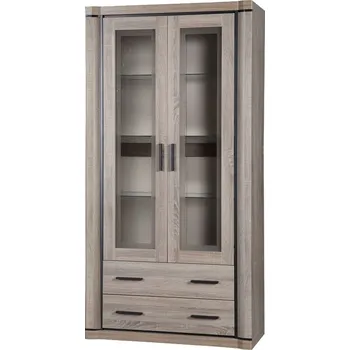 Knihovna Eoshop Vitrína 2-dveřová LASAL L-17 (Barva dřeva: Dub lanýž)