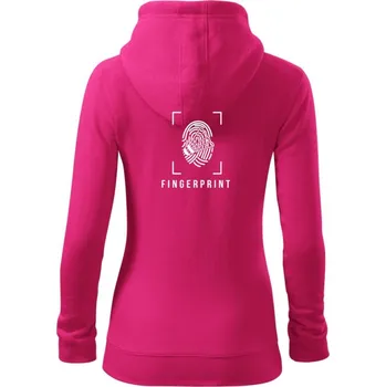 Dámská mikina Badminton Fingerprint - Dámská mikina trendy zipper s kapucí - L ( Purpurová )