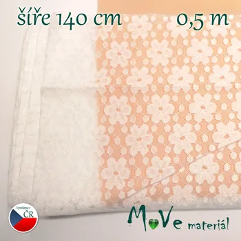 Krajka syntetická 140cm /50cm, bílá