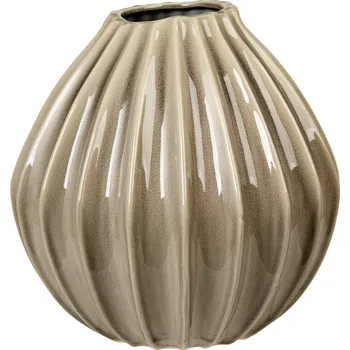 Váza Broste, Váza WIDE 30 cm šedohnědá| šedá,hnědá