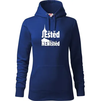 Dámská mikina Ještěd neníštěd - Mikina dámská Cape s kapucí - 2XL ( Královská modrá )