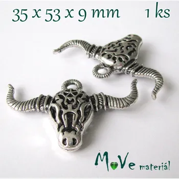 Přívěsek Přívěsek BÝK filigrán 35x53x9mm, 1ks