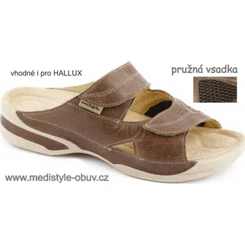 Dámská zdravotní obuv MEDISTYLE LUCY 5L-E14/H hallux pantofel hnědý, hnědá - 39