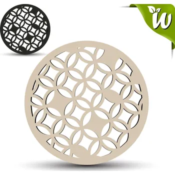 Podtácek Dřevěný podtácek - KRUH 5 Barva: černá