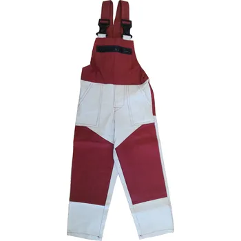 pracovní kraťasy M+P DAVID Dětské pracovní kalhoty s laclem krémovo / vínové 140