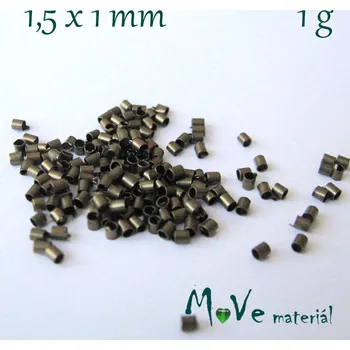 Dětské navlékací korálky Zamačkávací rokajl staromoszé barvy 1g cca 175ks