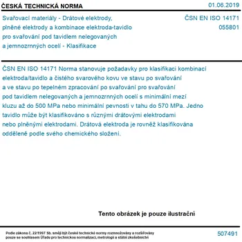 Příslušenství ke svářečce ČSN EN ISO 14171 - Svařovací materiály - Drátové elektrody, plněné elektrody a kombinace elektroda-tavidlo pro svařování pod tavidlem nelegovaných a jemnozrnných ocelí - Klasifikace - Tisk