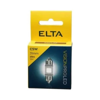 Autožárovka ELTA VISIONPRO LED C5W 12V SV8,5 31mm 25LM, sada 2ks