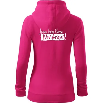 Dámská mikina Jsem hra, kterou nevyhraješ! - Dámská mikina trendy zipper s kapucí - XS ( Purpurová )