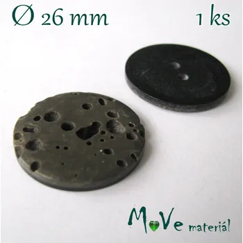 Knoflík Knoflík ozdobný dvoudírkový 26mm/1ks