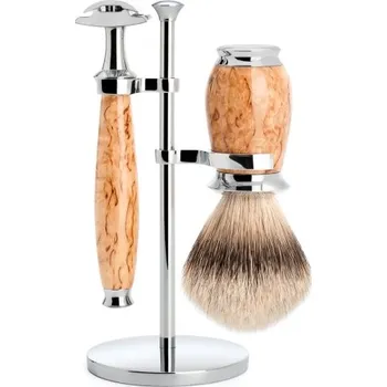 Mühle holící set Silvertip jezevec, žiletka, rukojeť bříza