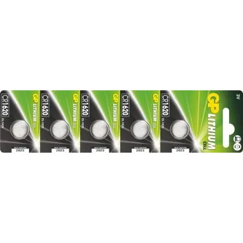 Záložní baterie Lithiová baterie GP CR1620 - 5ks