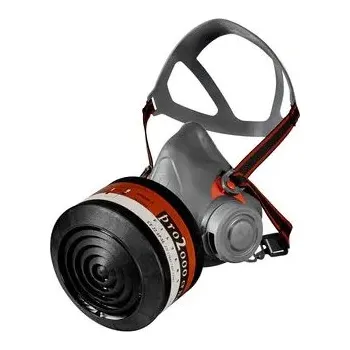 Plynová maska 3M HF-3024 opakovaně použitelná polomaska s mluvítkem v sadě s filtrem A2P3 na lakování, střední