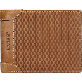Peněženka Lagen pánská kožená peněženka koňaková 5434-TAN