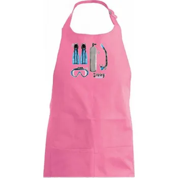 Kuchyňská zástěra Diving elements - Dámská zástěra na vaření - Univerzální velikost ( Růžová )