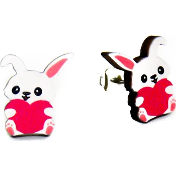 Náušnice art-wood.cz Náušnice - zamilovaný zajíček