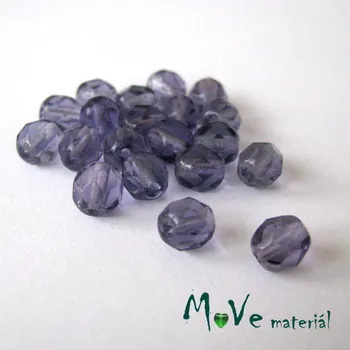 Dětské navlékací korálky České ohňovky 6mm/20 ks, fialové
