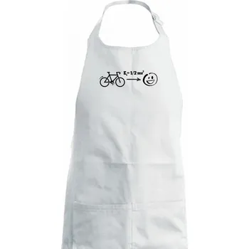 Kuchyňská zástěra Kinetická energie kolo - Dámská zástěra na vaření - Univerzální velikost ( Bílá )