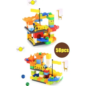 ostatní stavebnice Čína Dětská stavebnice s kuličkovou dráhou Varianta: 58 Ks