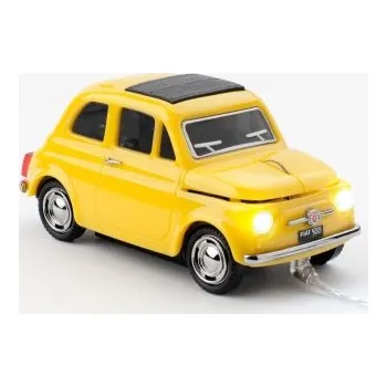 Myš CLICK CAR MOUSE Fiat 500 Oldtimer Yellow (USB Wired)