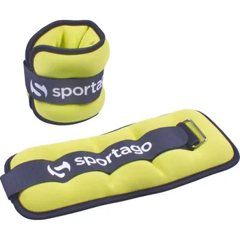 Zátěžové oblečení Sportago neoprénová zátěž na zápěstí/kotník 2 x 1 kg - zelená