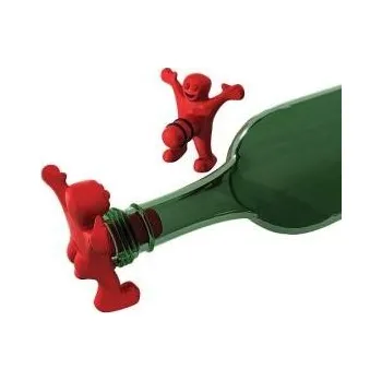 Sklenice PRIME Happy Man vtipný korek na víno