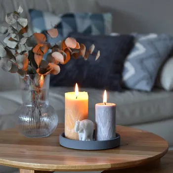 Svíčka Supeko svíčka váleček 5x9 cm hořčicová