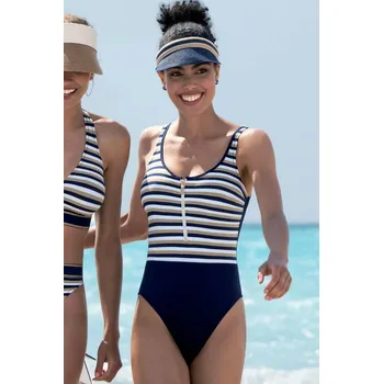 Dámské plavky Plavky jednodílné ANTIGEL (EBB9575-21), Barva tmavě modrá, Velikost 75B