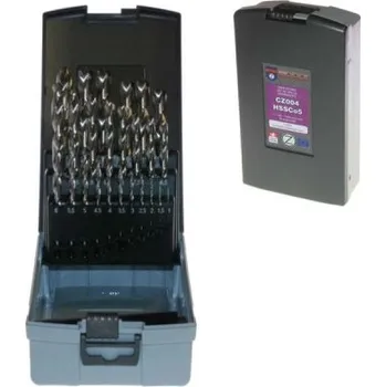 Vrták StimZet A002025V400S - Sada vrtáků do kovu pr. 1,0 - 13,0 mm 25-dílná, po 0,5 mm, válcová stopka, středně dlouhý, PN 29