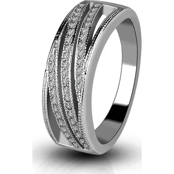 Prsten Elenys stříbrný rhodiovaný prsten Třpytivé linie Velikost: 5 (EU: 49-50)