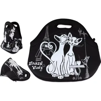 Carmani® Carmani - Kabelka KOČKY V PAŘÍŽI - 30*28 cm