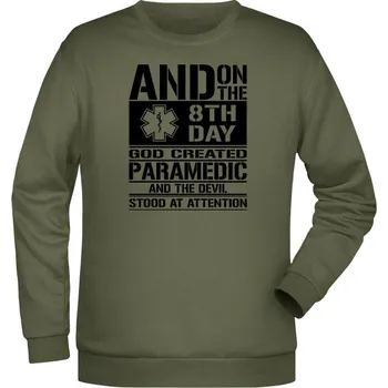 Pánská mikina Mikina PARAMEDIC 8th day - olivová