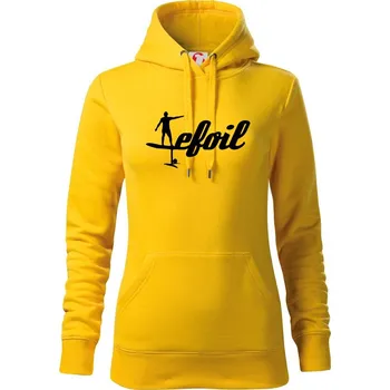 Dámská mikina Efoil logo psací - Mikina dámská Cape s kapucí - XL ( Žlutá )