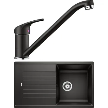 Granitový dřez Set Blanco 10-A 25 (dřez Zia 5 S Černá + baterie Daras Černá)