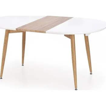 Jídelní stůl Halmar Caliber matná bílá/dub san remo