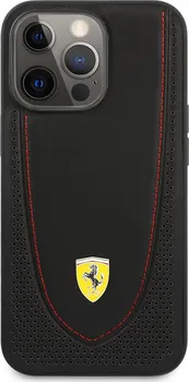 Pouzdro na mobilní telefon Ferrari Leather with Curved Line pro Apple iPhone 13 černé